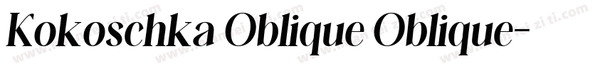 Kokoschka Oblique Oblique字体转换